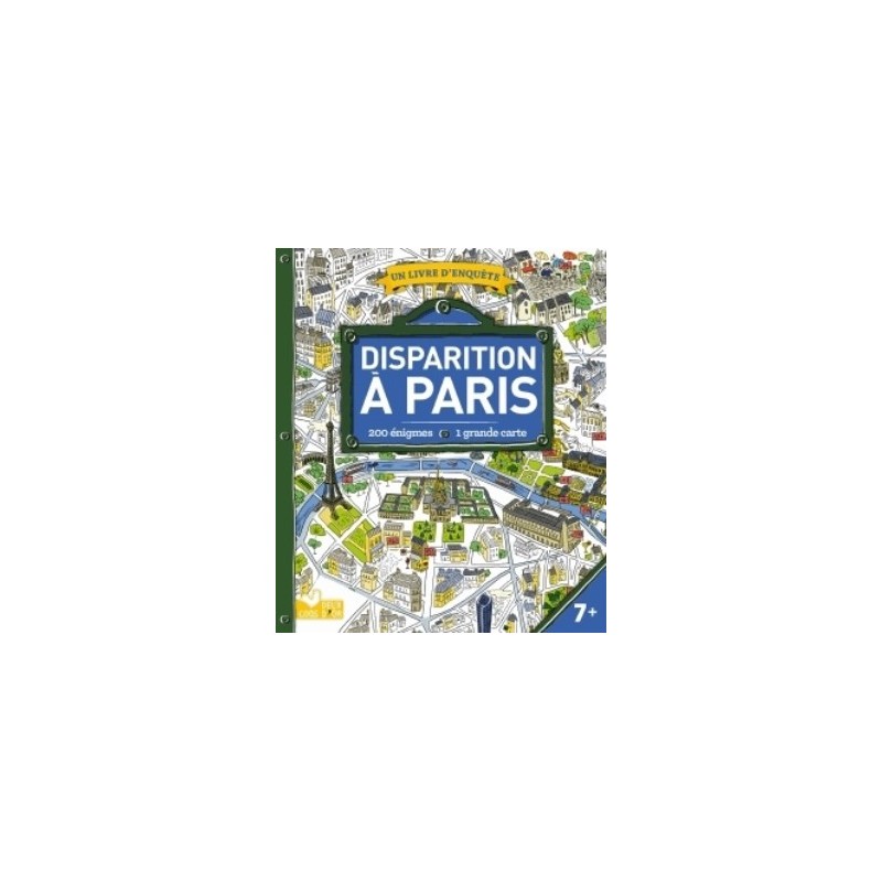 DISPARITION A PARIS - LIVRE D'ENQUETE AVEC CARTE
