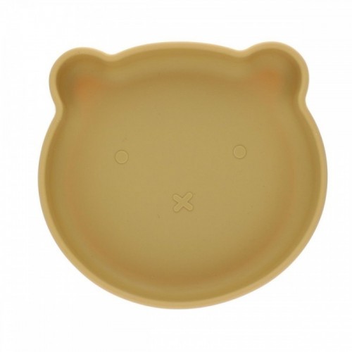 ASSIETTE OURS SILICONE MOUTARDE
