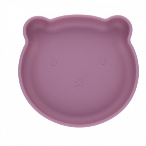 ASSIETTE OURS SILICONE ROSE
