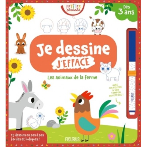 JE DESSINE, J&#039;EFFACE - LES ANIMAUX DE LA FERME