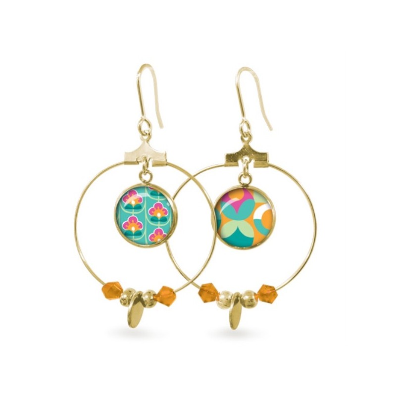 LES PARISIENNES BOUCLES D OREILLES RITA ACIER CHIRURGICAL OR – YEYE