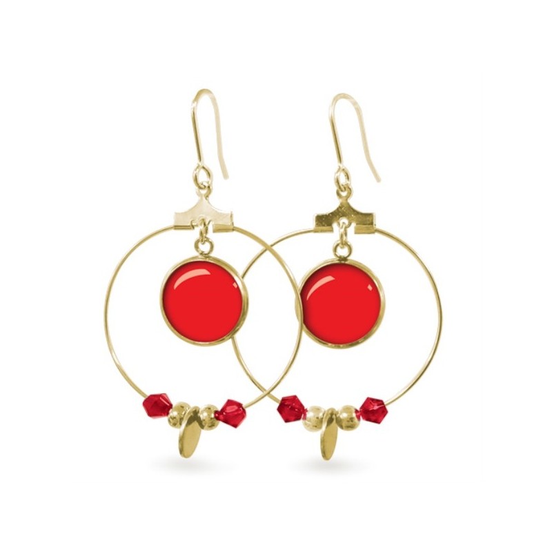 LES PARISIENNES BOUCLES D OREILLES RITA ACIER CHIRURGICAL OR – TANGO