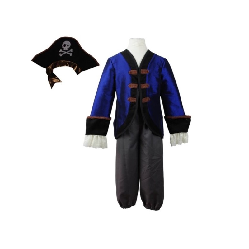 DEGUISEMENT PIRATE CORSAIRE - VESTE, PANTALON ET CHAPEAU, 4 – 7 ANS