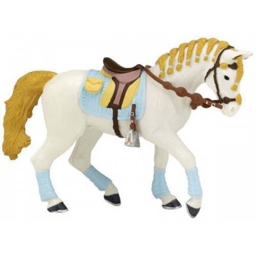 CHEVAL DE LA CAVALIERE ADULTE FASHION BLEUE