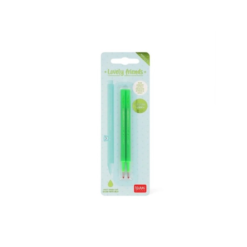 STYLO LOVELY FRIENDS - 2 RECHARGES NEON VERT 0.5