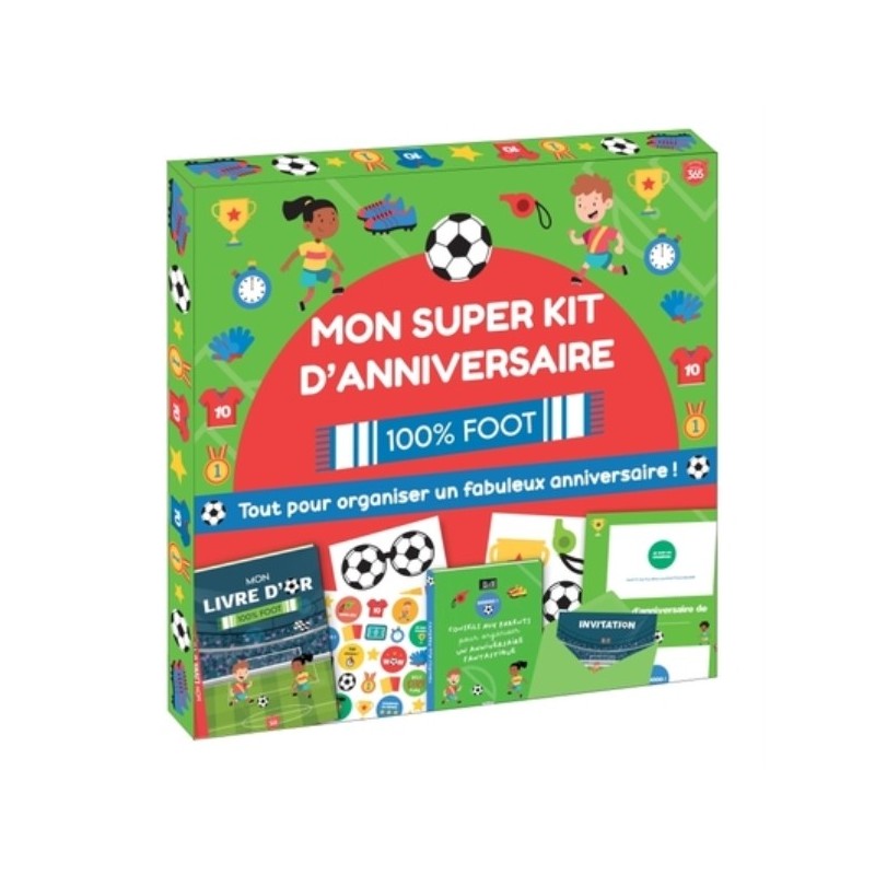 MON SUPER KIT D'ANNIVERSAIRE 100% FOOT - TOUT POUR ORGANISER UN FABULEUX ANNIVERSAIRE !