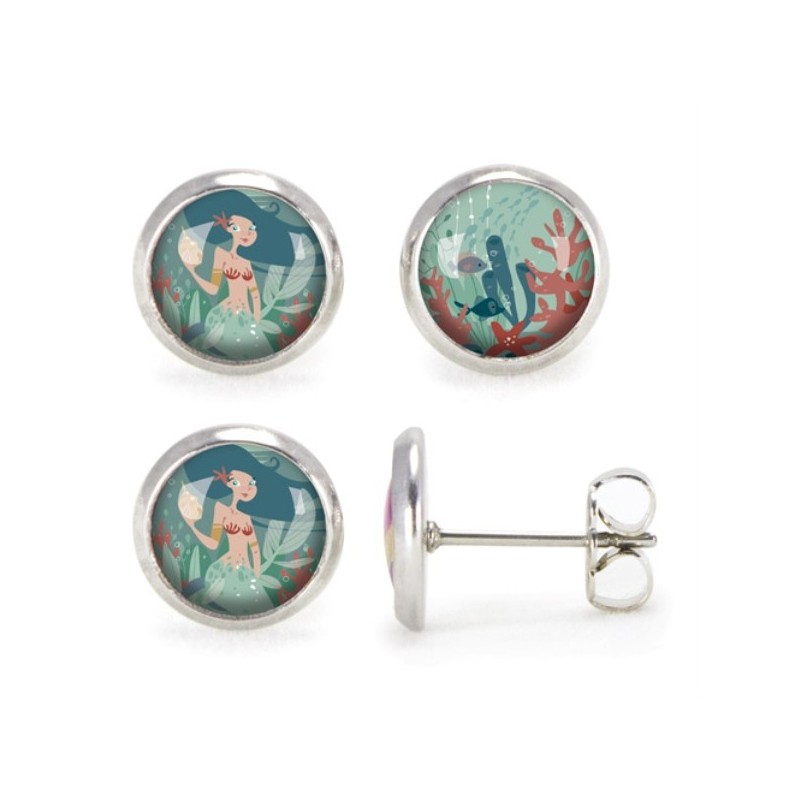 LES MINIS BOUCLES D OREILLES CLIPS - SIRENE OCEAN