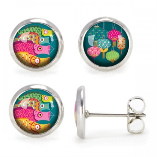 LES MINIS BOUCLES D OREILLES CLIPS - KOINOBORI CHOCHIN