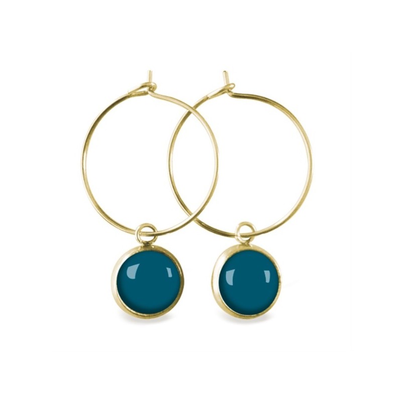 LES PARISIENNES BOUCLES D OREILLES CREOLES ACIER CHIRURGICAL OR – CANARD