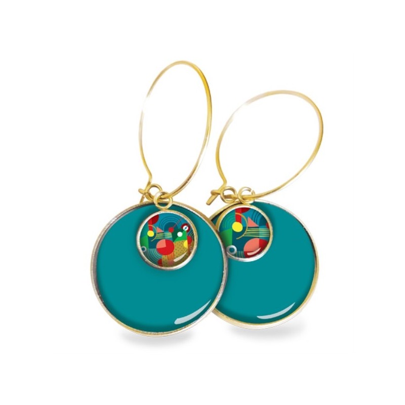 LES PARISIENNES BOUCLES D OREILLES NOMADES CREOLES ACIER CHIRURGICAL OR – WOODSTOCK