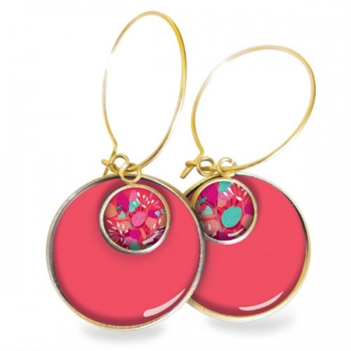 LES PARISIENNES BOUCLES D OREILLES NOMADES CREOLES ACIER CHIRURGICAL OR – EUCALYPTUS