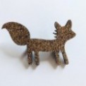 PIN'S FEUTRINE PAILLETEE - RENARD - DORE