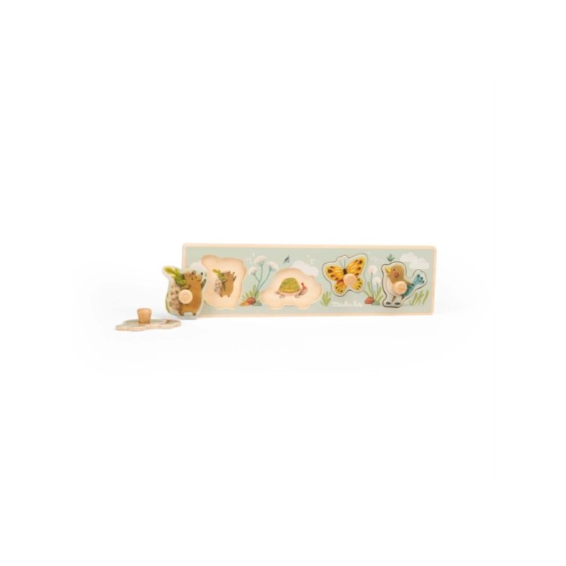 PUZZLE A ENCASTRER 4 ANIMAUX LES TROIS PETITS LAPINS