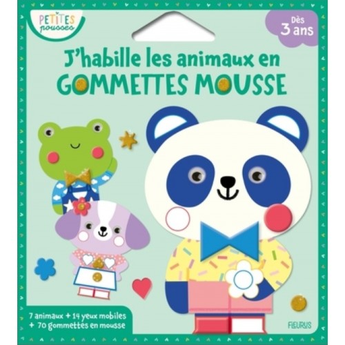 J&#039;HABILLE LES ANIMAUX EN GOMMETTES MOUSSE