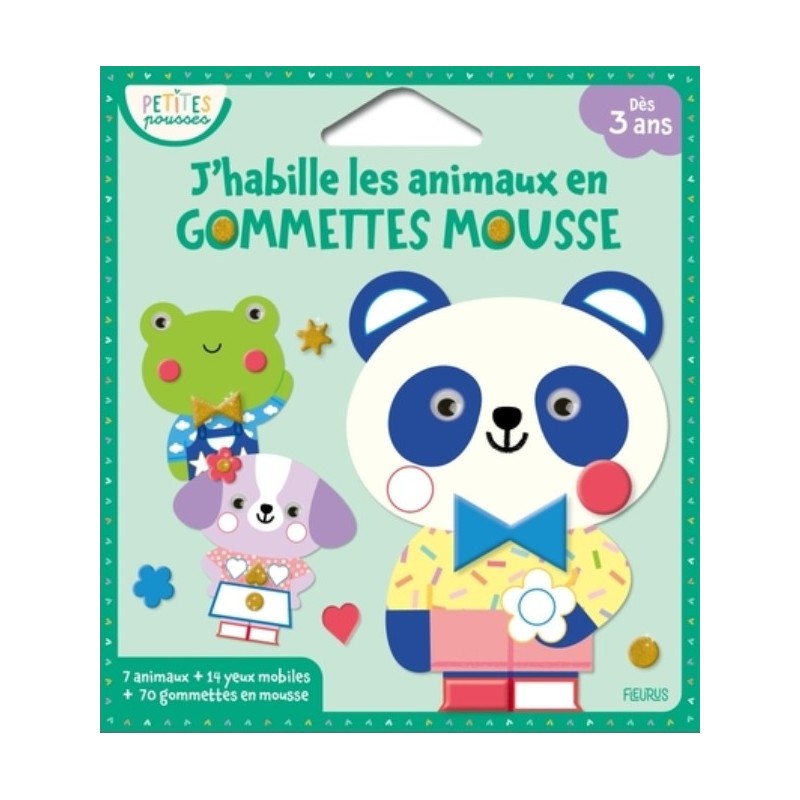 J'HABILLE LES ANIMAUX EN GOMMETTES MOUSSE