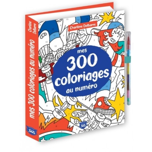 MES 300 COLORIAGES AU NUMERO, UN CRAYON MULTI-MINES OFFERT
