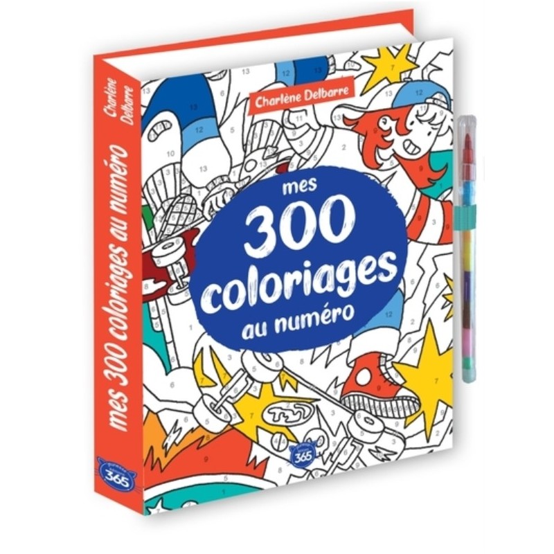 MES 300 COLORIAGES AU NUMERO, UN CRAYON MULTI-MINES OFFERT