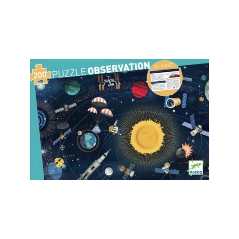 PUZZLE 200 PIECES OBSERVATION ESPACE + LIVRET