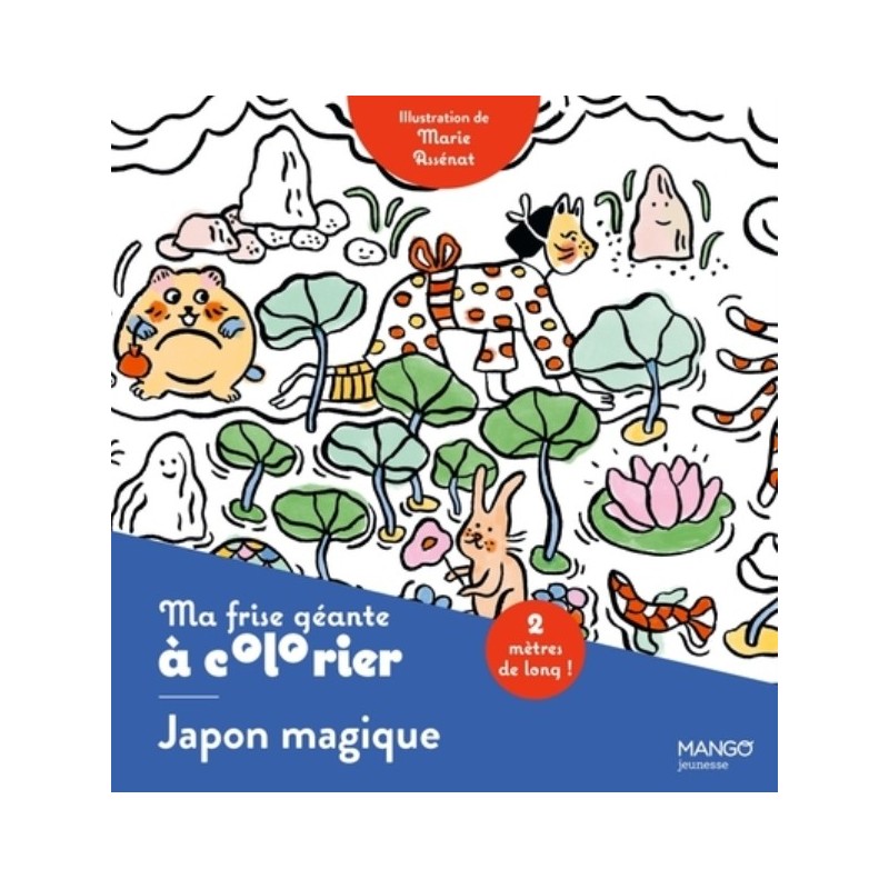 MA FRISE GEANTE A COLORIER JAPON MAGIQUE - UN COLORIAGE DE 2 METRES POUR DECORER TA CHAMBRE