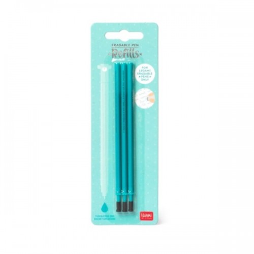 STYLO A ENCRE GEL EFFACABLE - 3 RECHARGES BLEU TURQUOISE