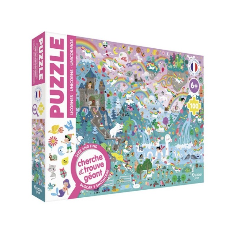 PUZZLE CHERCHE ET TROUVE - LICORNES