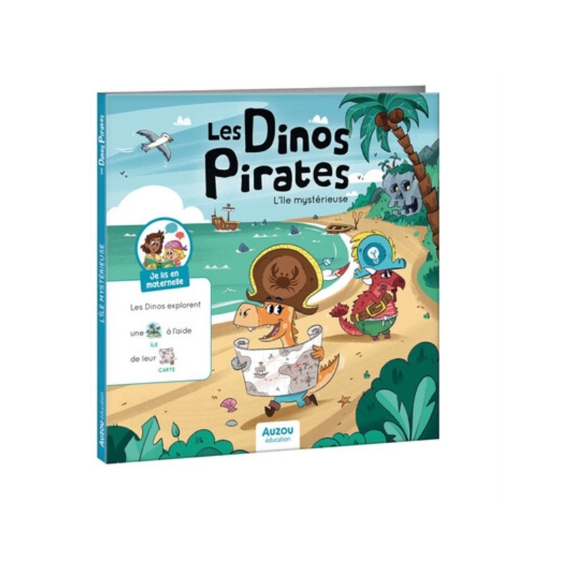 JE LIS EN MATERNELLE - LES DINOS PIRATES ET L'ILE MYSTERIEUSE