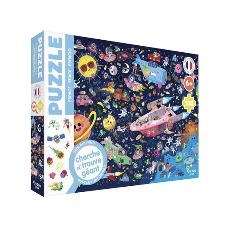 PUZZLE 100 PIECES - CHERCHE ET TROUVE - DANS L'ESPACE