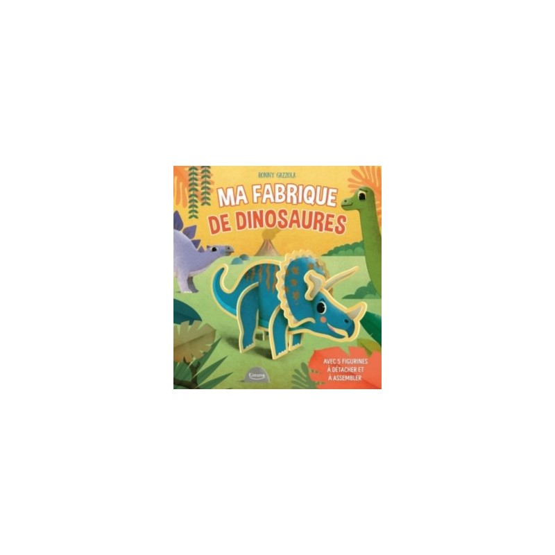 MA FABRIQUE DE DINOSAURES - AVEC 5 FIGURINES A DETACHER ET A ASSEMBLER