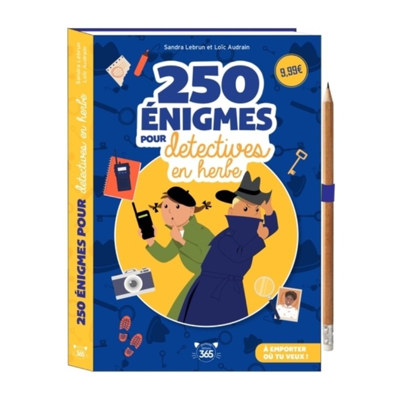 250 ENIGMES POUR DETECTIVES EN HERBE - CRAYON OFFERT