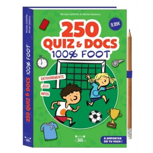250 QUIZ ET DOCS 100% FOOT - CRAYON OFFERT