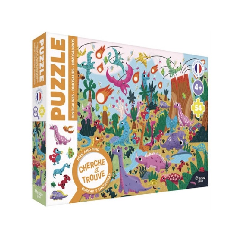 PUZZLE CHERCHE ET TROUVE - LES DINOSAURES