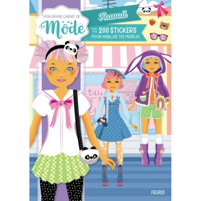 CARNET DE MODE - AUTOCOLLANTS - KAWAII