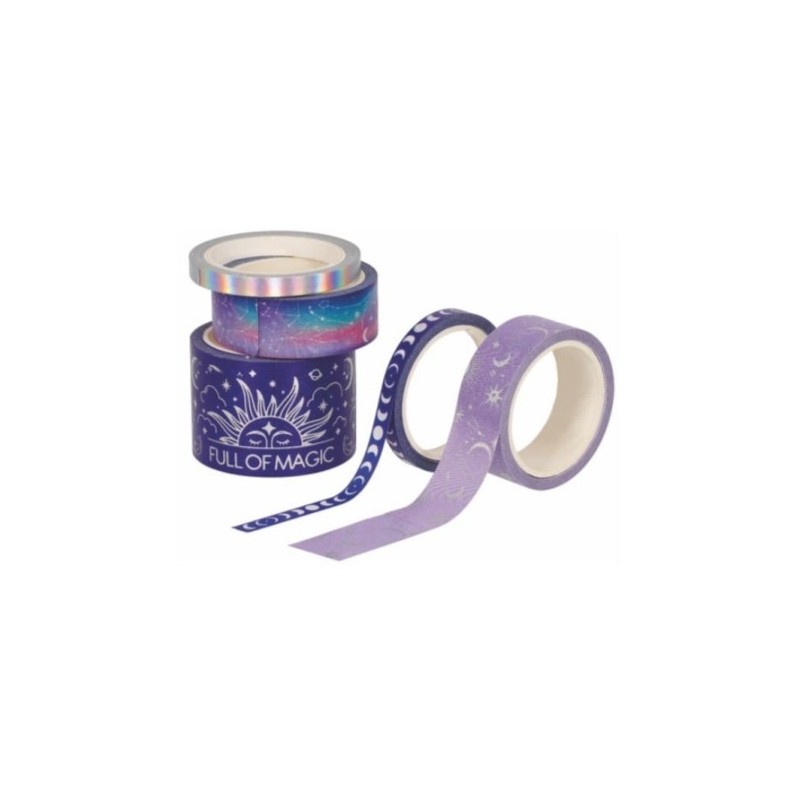 SET DE 5 RUBANS ADHESIFS EN PAPIER - TAPE BY TAPE MAGIC