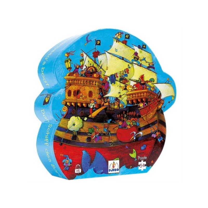 PUZZLE 54 PIECES SILHOUETTE LE BATEAU DE BARBEROUSSE
