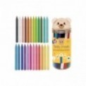 24 CRAYONS COULEUR + TAILLE-CRAYON - TEDDY FRIENDS - TEDDY BEAR
