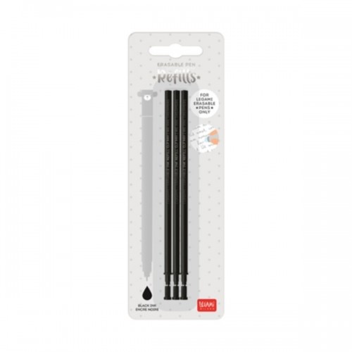 STYLO A ENCRE GEL EFFACABLE - 3 RECHARGES NOIR