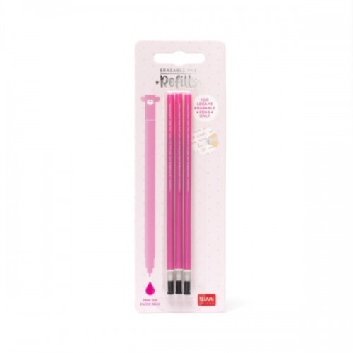 STYLO A ENCRE GEL EFFACABLE - 3 RECHARGES ROSE